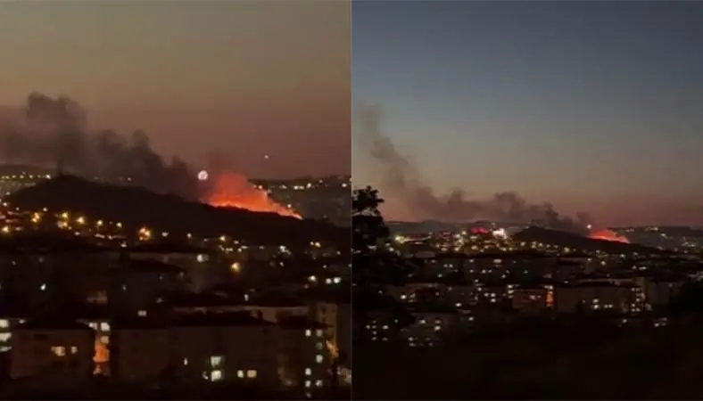 Altındağ’da otluk alanda çıkan yangın söndürüldü