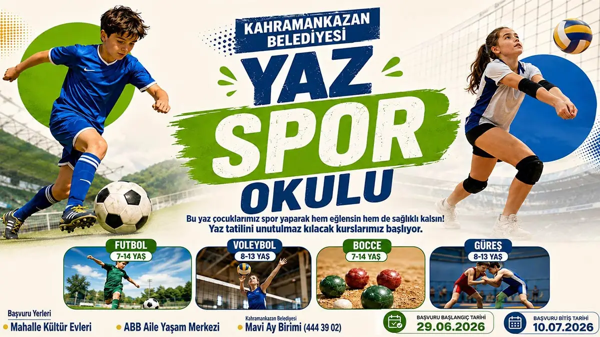 Kahramankazan Yaz Spor Okulu kayıtları başladı