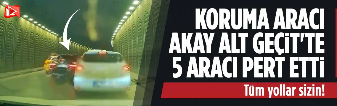 Ankara Akay Alt Geçit’te zincirleme kaza: Çok sayıda araç hasar gördü