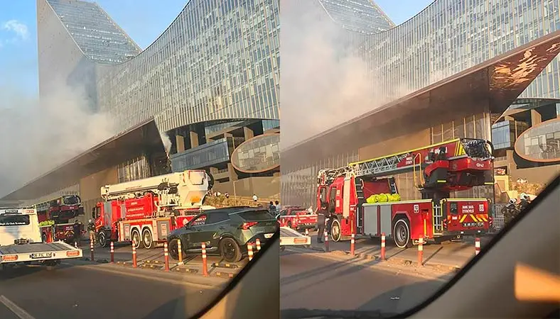YDA Center'da çıkan yangın söndürüldü