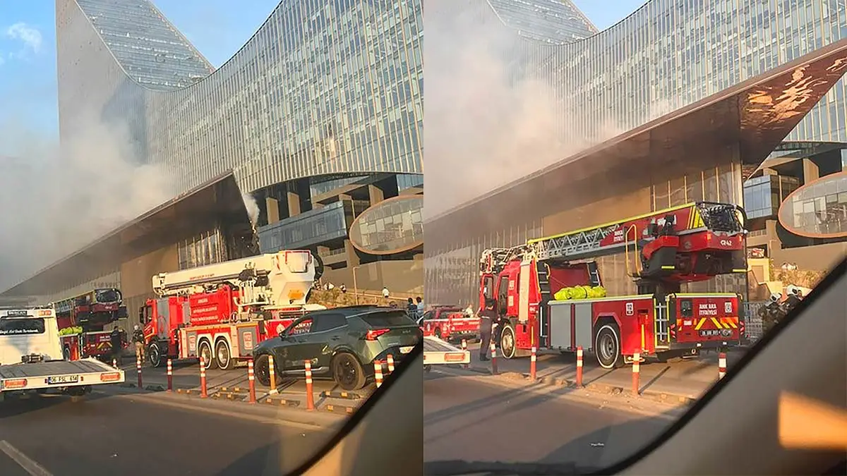 YDA Center'da çıkan yangın söndürüldü