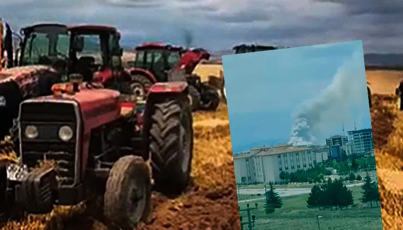 Çubuk'taki arazi yangınına mahalleli müdahale etti