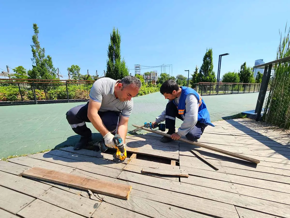 Altındağ'ın parklarında bakım çalışması