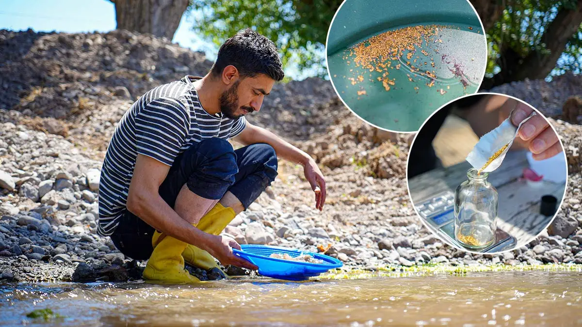 Ankara derelerinden altın akıyor! Günde 20 gram buluyorlar...