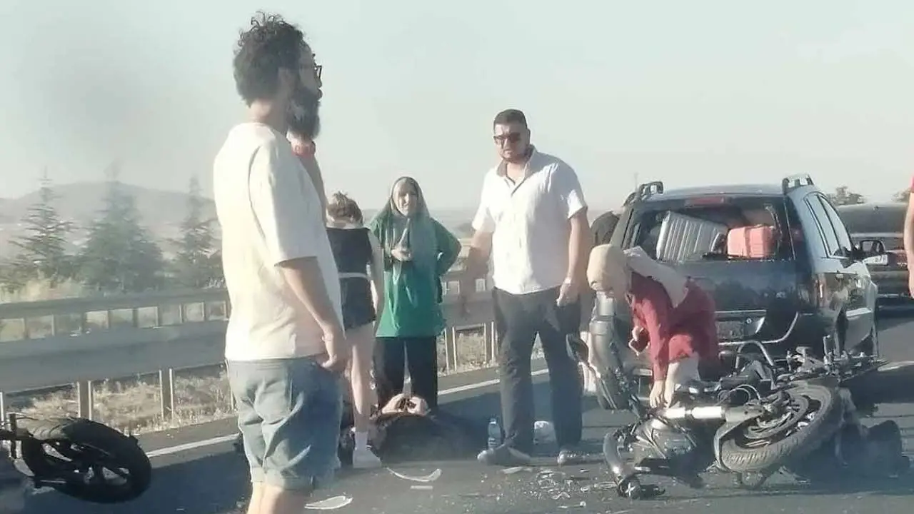 Ankara-Eskişehir istikametinde kaza...