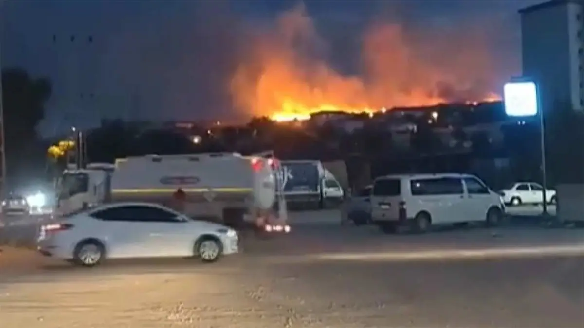 Sincan’da otluk alan yangını kısa sürede söndürüldü