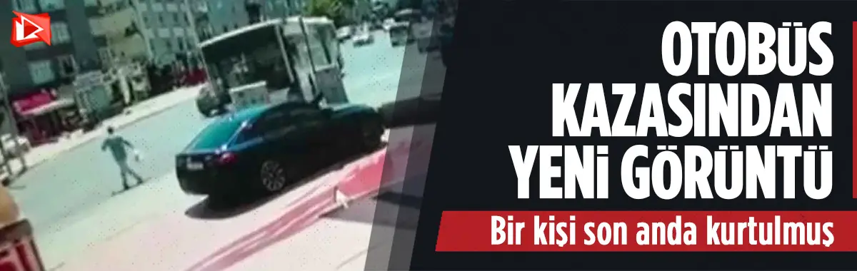 Ankara'da bir kişi kaza öncesi otobüsün altında kalmaktan son anda kurtuldu