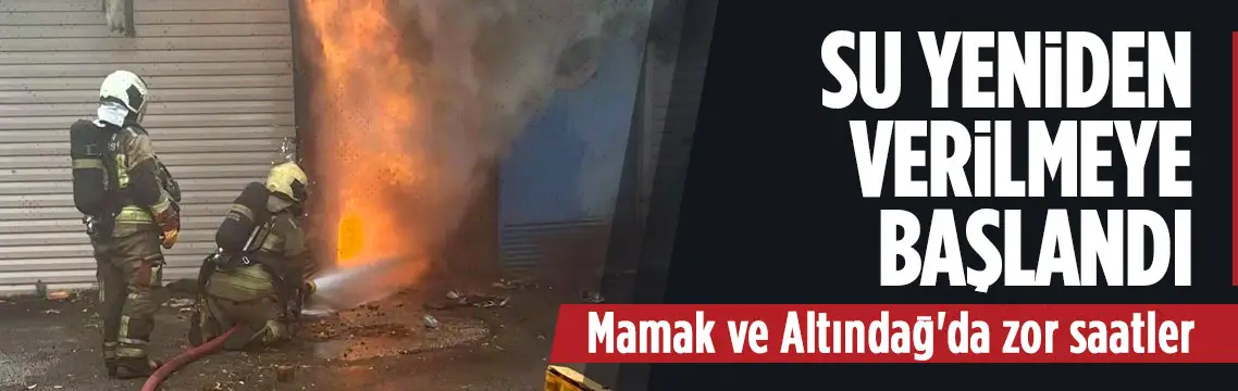 Mamak ve Altındağ’a su yeniden verilmeye başlandı